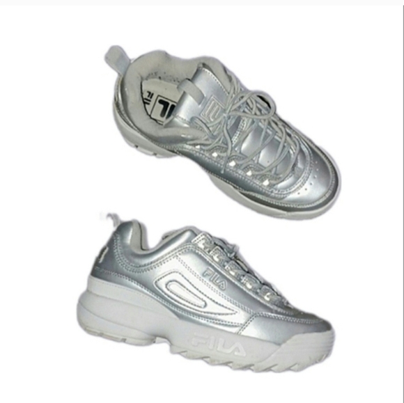 Fila Metallic Silver Sneakers - Picture 2 of 5